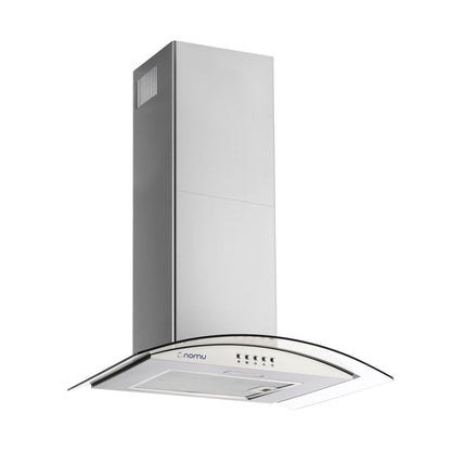 Campana Extracción Cristal 60cm Acero Inoxidable, 3 Velocidades, NOMU