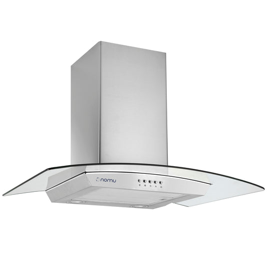 Campana de Extracción Vidrio Templado 76cm Acero Inoxidable NOMU