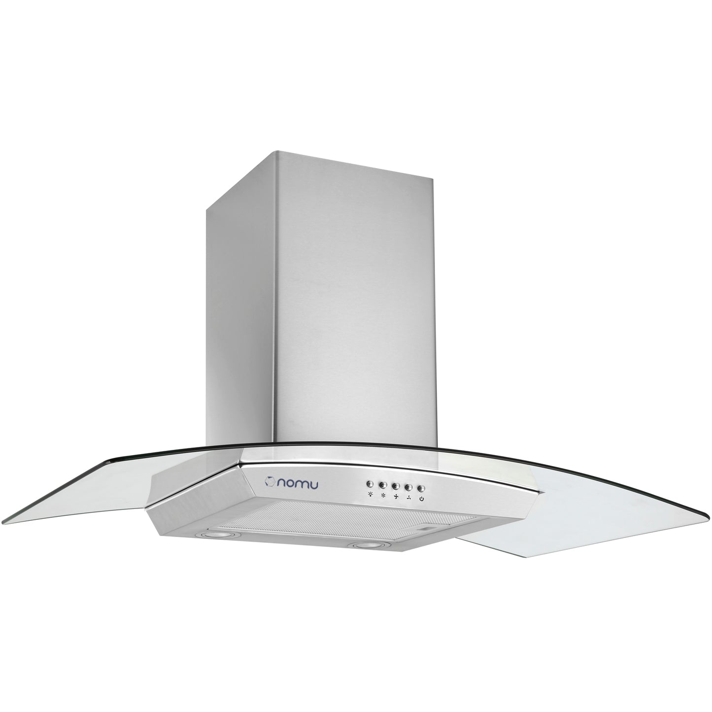 Campana de Extracción Vidrio Templado 90cm Acero Inox NOMU