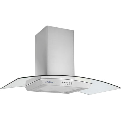 Campana de Extracción Vidrio Templado 90cm Acero Inox NOMU