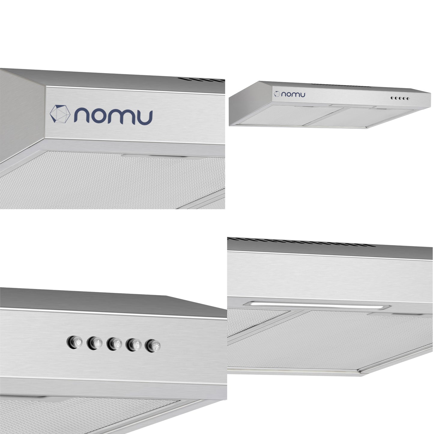 Campana Extractora Para Cocina de Pared Acero Inoxidable 60cm NOMU