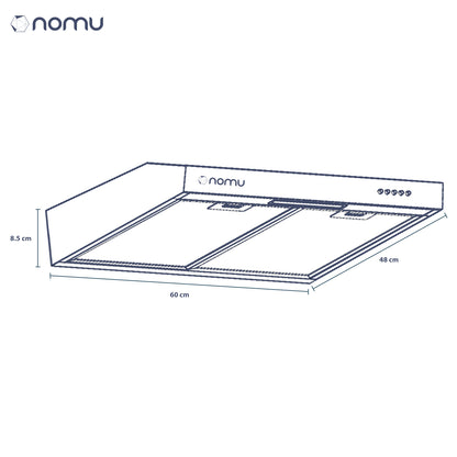 Campana Extractora Para Cocina de Pared Acero Inoxidable 60cm NOMU