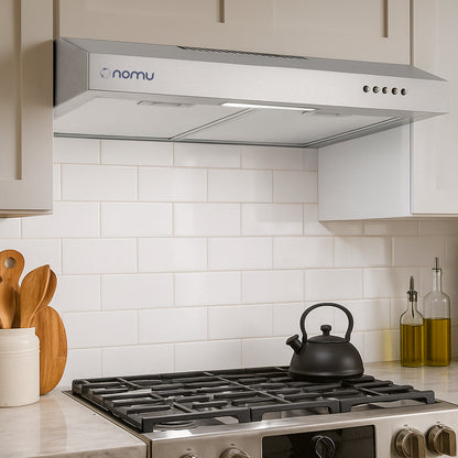 NOMU Campana Extractora Empotrable 76 cm, Acero Inoxidable, 3 Velocidades