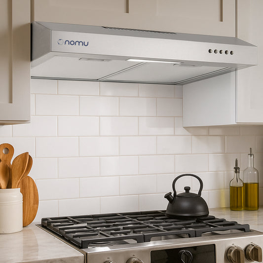 NOMU Campana Extractora Empotrable 76 cm, Acero Inoxidable, 3 Velocidades