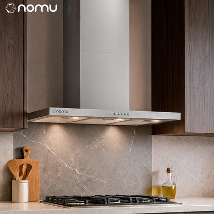 NOMU Campana de Extracción en T 76cm Acero Inoxidable 3 Velocidades